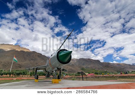 Kargil, Jammu And Kashmir / India - September 1st, 2014 : Mig-21 Fighter Plane Of India Used In Karg