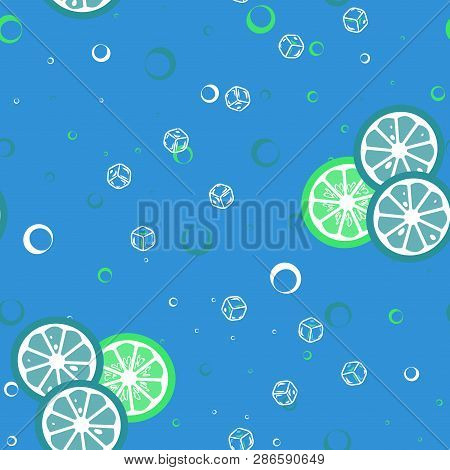 Citrus Fruit Seamless Pattern.orange And Lime Slices.