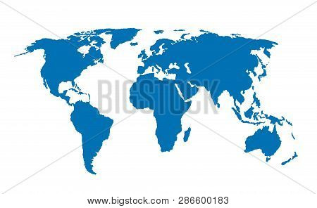 World Map Isolated Vector Illustration, Vector Illustration Earth Map