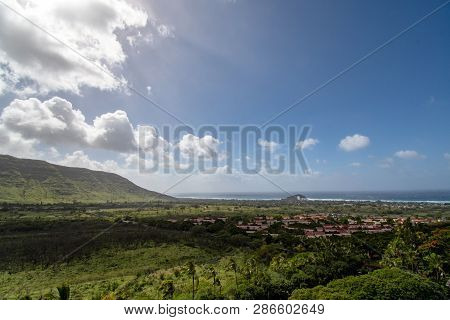 Makaha Valley On The West Coast Of Oahu