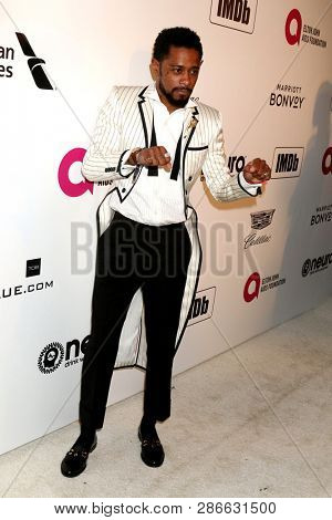 LOS ANGELES - FEB 24:  Lakeith Stanfield at the Elton John Oscar Viewing Party on the West Hollywood Park on February 24, 2019 in West Hollywood, CA
