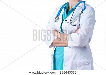 Medicine Doctor Or Medical Students With Stethoscope Health Check With Digital System Support For Pa