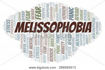 Melissophobia Word Cloud. Wordcloud Made With Text Only.