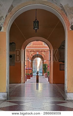 Cervia, Ravenna, Emilia-romagna, Italy: The Passage Through The Municipal Building Of The Town On Th