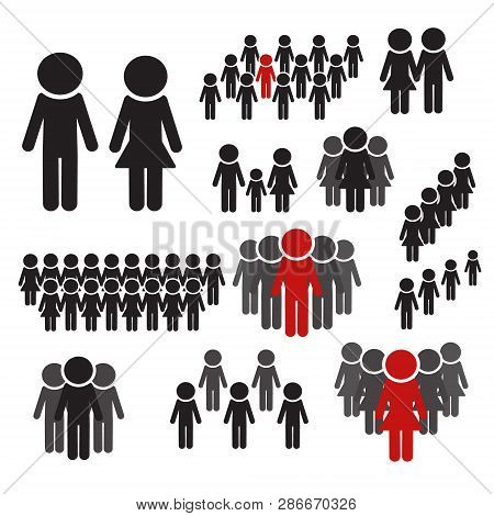 Black People Icon Work Group Team Vector