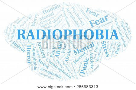 Radiophobia Word Cloud. Wordcloud Made With Text Only.