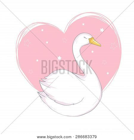 Swan. White Bird. Sign, Symbol, Logo, Logo Vector. Vector.