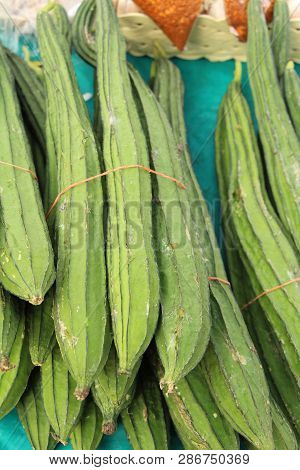 Luffa Acutangula For Cooking At Street Food