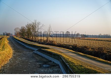 Dried Up Water Canal, Global Warming Concept.