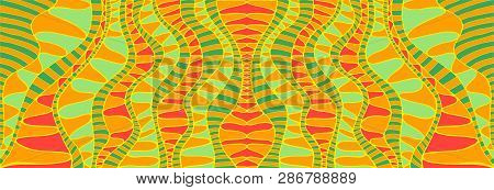 Abstract Fantasy Ornamental Pattern, Ethnic Style, Stylish Background. Vector Hand Drawn Illustratio