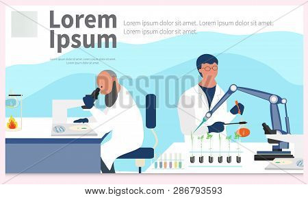 Microbiologist Studying New Virus And Cultivating A Petri Dish Whit Inoculation Loops, Beside A Micr