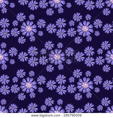 Beautiful  Flower Seamless Pattern With  Delicate Art Bouquets. Meadow  Millefleurs .floral Backgrou