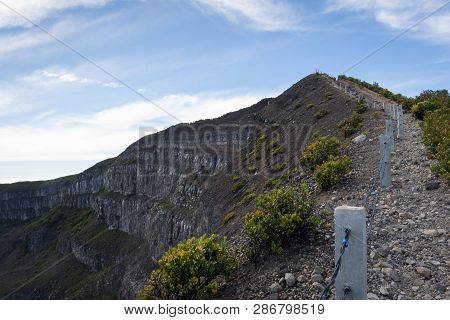 Rocky Pathway To The Summit Of Gede Pangrango Mountain