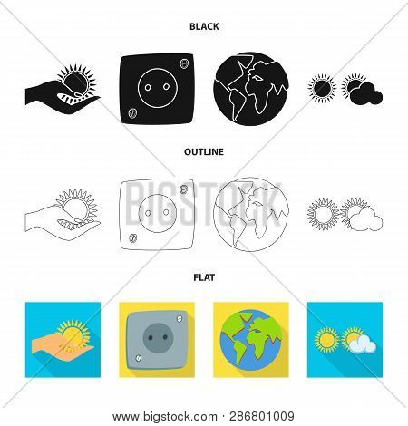 Vector Design Of Innovation And Technology  Icon. Set Of Innovation And Nature  Stock Vector Illustr