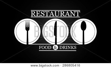 Logo For The Menu Of The Restaurant Gastro Service Or Catering