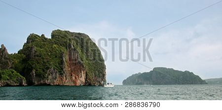 Koh Phi Phi Ley Island, Pileh Lagoon, The Andaman Sea, Thailand. A Famous Tourist Destination