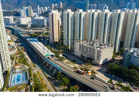 Kowloon Bay, Hong Kong 29 January 2019: Hong Kong residential district