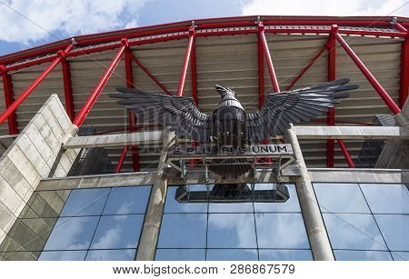 Lisboa, Portugal - April 2018:  Estadio Da Luz - The Official Playgrounds Of Fc Benfica
