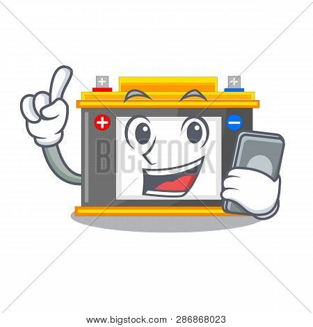 With Phone Accomulator In The A Character Shape