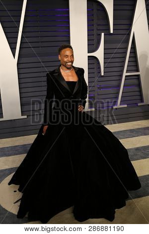 BEVERLY HILLS - FEB 24: Billy Porter at the 2019 Vanity Fair Oscar Party at The Wallis Annenberg Center for the Performing Arts on February 24, 2019 in Beverly Hills, CA