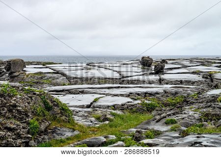 The Burren Region, Clare, Ireland. The Burren Measures 250 Square Kilometres And Is Enclosed Roughly