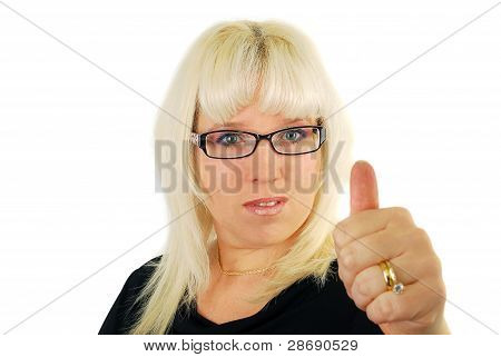Business Woman In Modern  Glasses
