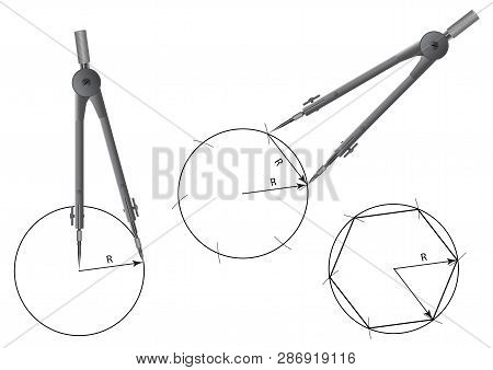 Building With Compasses On The Lessons Of Mathematics And Geometry: The Bisectors Of The Angle, Hexa