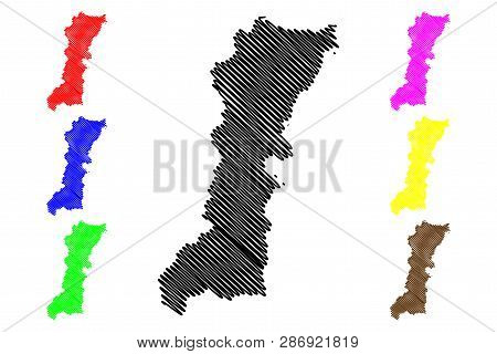 Chumphon Province (kingdom Of Thailand, Siam, Provinces Of Thailand) Map Vector Illustration, Scribb