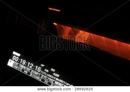 an der Vorderseite des Recorders Digibeta hautnah