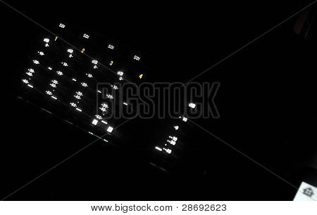 Makro erschossen Anzeige von der Sendung video-Player, Equalizer