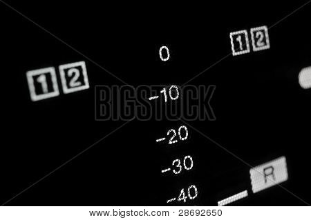 Makro erschossen Anzeige von der Sendung video-Player, Equalizer