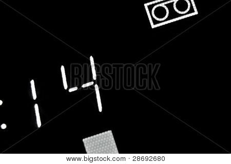 Makro Schuss-Anzeige der Sendung Video-Player