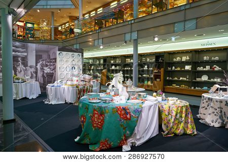 DUSSELDORF, GERMANY - CIRCA SEPTEMBER, 2018: interior shot of Franzen store in Dusseldorf.