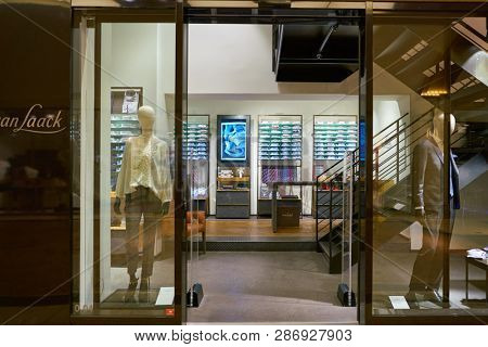 DUSSELDORF, GERMANY - CIRCA SEPTEMBER, 2018: entrance to a shop in Dusseldorf.