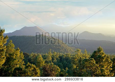 Paricutin Volcan, Lava Destroyed Village During The Formation Of The Paricutin Volcano In 1943, San 