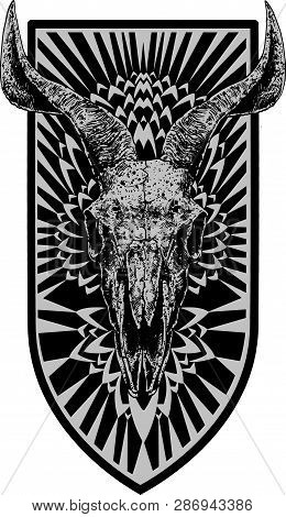 Blooming Skull Detail Vector Skull Art Illustration