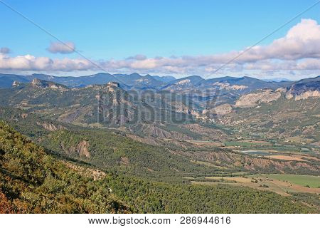 French Alps From The Chabre Mountain In Summer