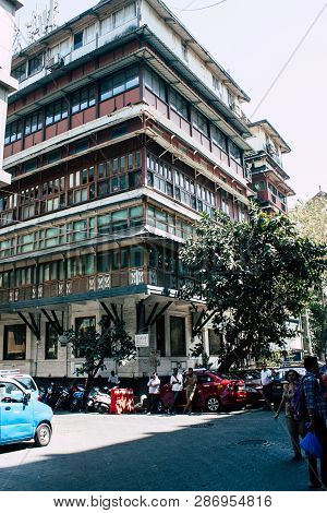 Mumbai India March 1, 2019 View Of A Building  Located At Colaba District In Mumbai In The Afternoon