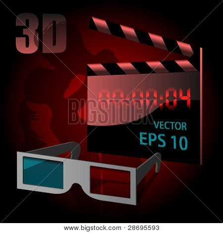 Video 3D brýle a klapka