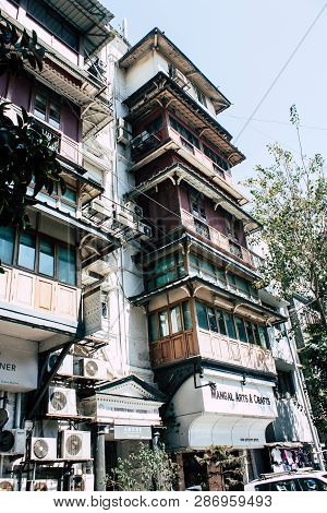 Mumbai India March 1, 2019 View Of A Building  Located At Colaba District In Mumbai In The Afternoon