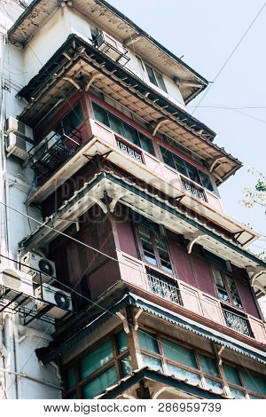 Mumbai India March 1, 2019 View Of A Building  Located At Colaba District In Mumbai In The Afternoon