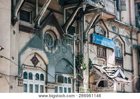 Mumbai India March 1, 2019 View Of A Building  Located At Colaba District In Mumbai In The Afternoon