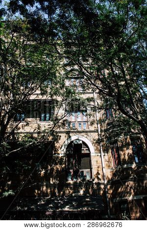 Mumbai India March 1, 2019 View Of A Building  Located At Colaba District In Mumbai In The Afternoon