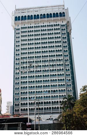 Mumbai India March 1, 2019 View Of A Building  Located At Colaba District In Mumbai In The Afternoon