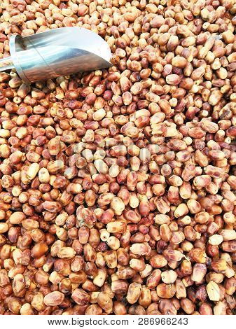 Lots Of Sweet Arab Date Fruit On Table