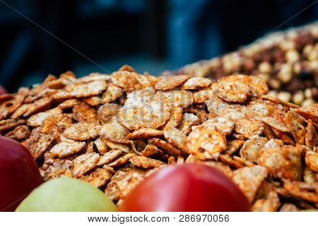 Mumbai India March 1, 2019 Closeup Of A Traditional Street Food Stall Located At Colaba District In 