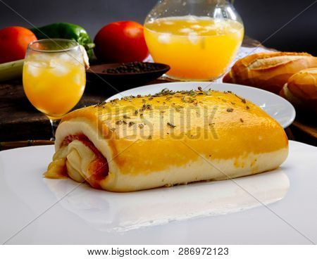 Brazilian Snack with cheese and ham