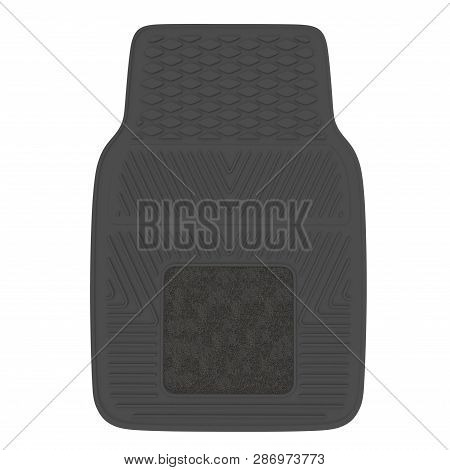 Car Floor Rubber Mat Isolated On White Background 3d Illustration