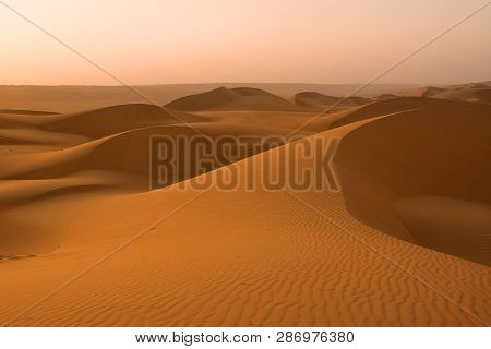 Dunes Of The Wahiba Sand Desert At Dawn (oman)