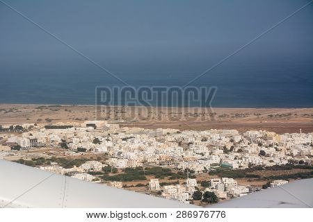 View From The Plane Of The City Of Seeb, Near Muscat (oman)